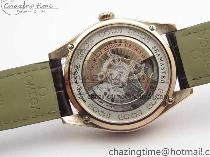 1219 Seamaster Edizione Venezia RG Best Edition White Dial On Leather Strap A Timeless 8127